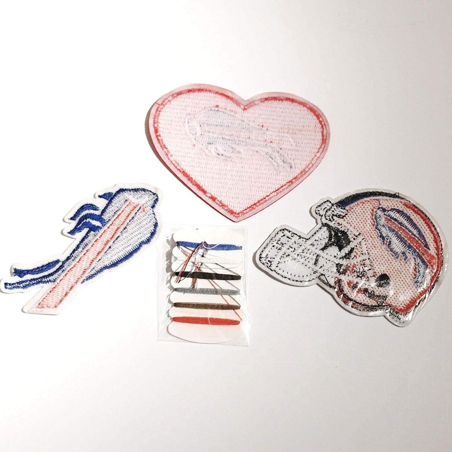 Buffalo Bills Sew‑On or Iron‑On Patch Set w/ Needle & Thread Kit NFL