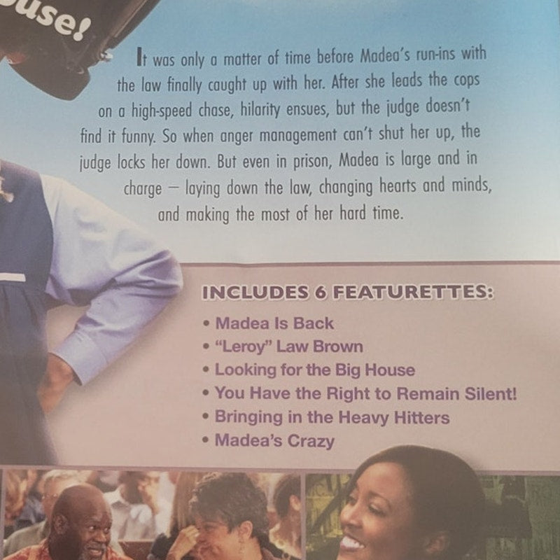 Tyler Perry Madea Goes to Jail DVD 2009 Widescreen Comedy Drama Courtroom Faith