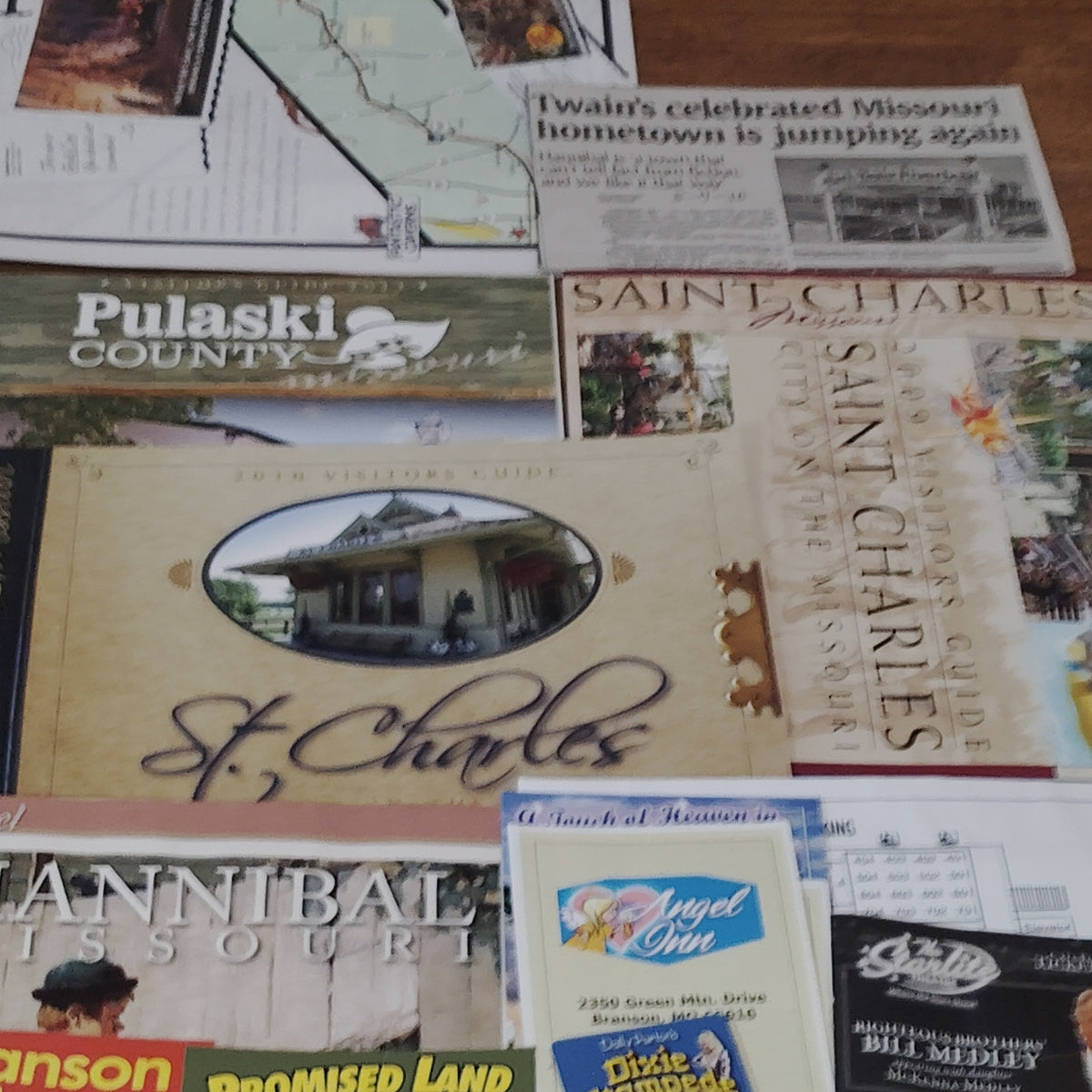 Missouri Travel & Tourist Ephemera Lot 2010 - Branson, St. Charles Guides Maps