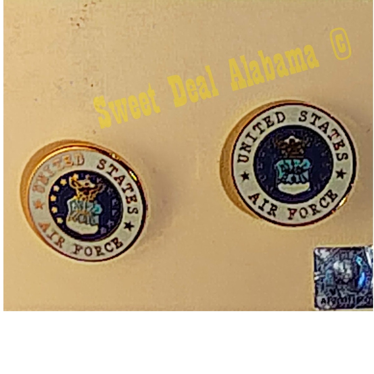Air Force Cufflinks, USAF Seal, 3/4"D, Officially Authorized & Licensed Product