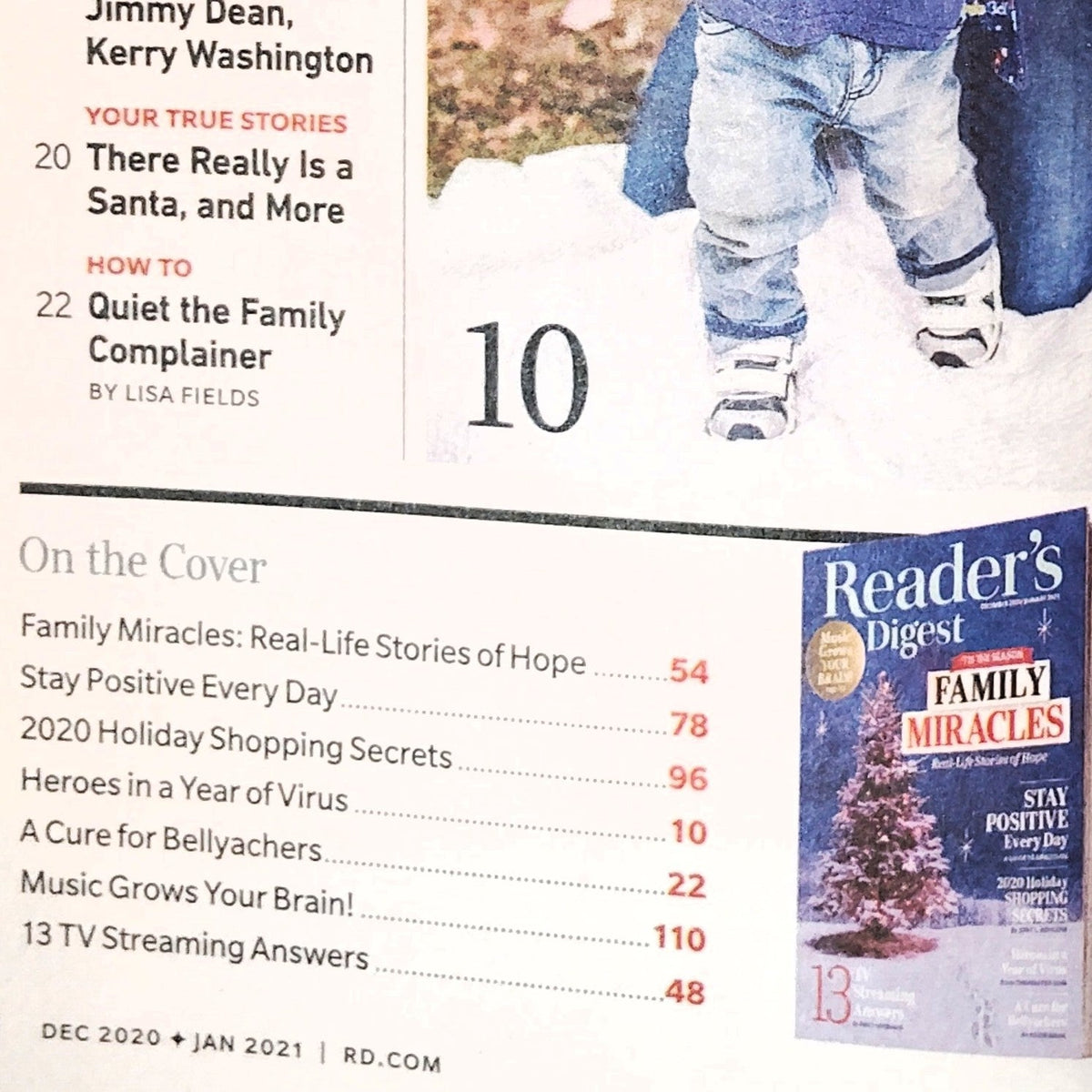 Reader's Digest December 2020 January 2021 Family Miracles Back Issue Magazine