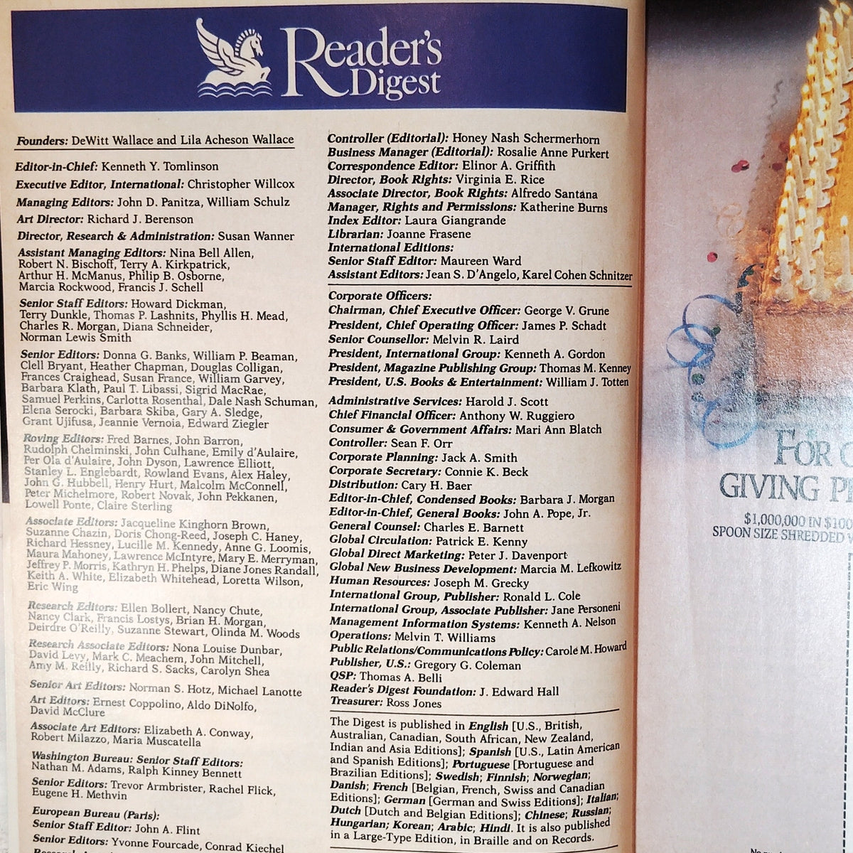 Reader's Digest March 1992 Vintage Magazine 71st Year - Pride of Navajos