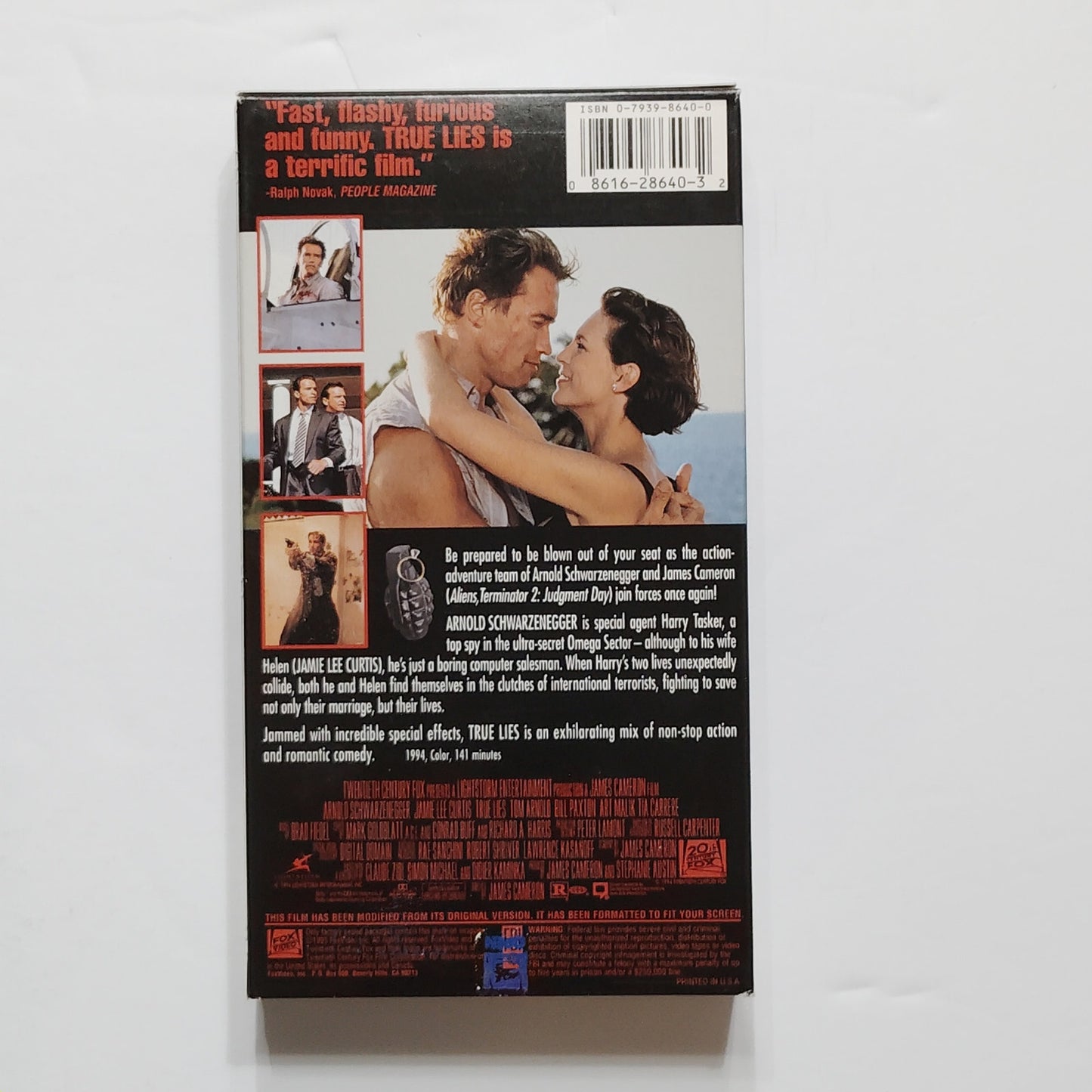 True Lies VHS Arnold Schwarzenegger 1994 Action Comedy Spy Thriller Vintage