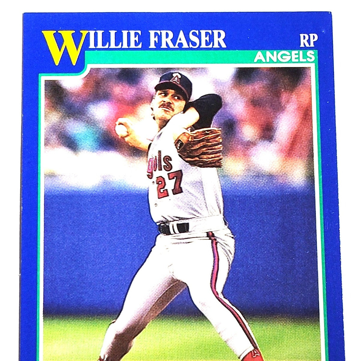 1991 Score Willie Fraser #96 California Angels Pitcher MLB Baseball Card NM
