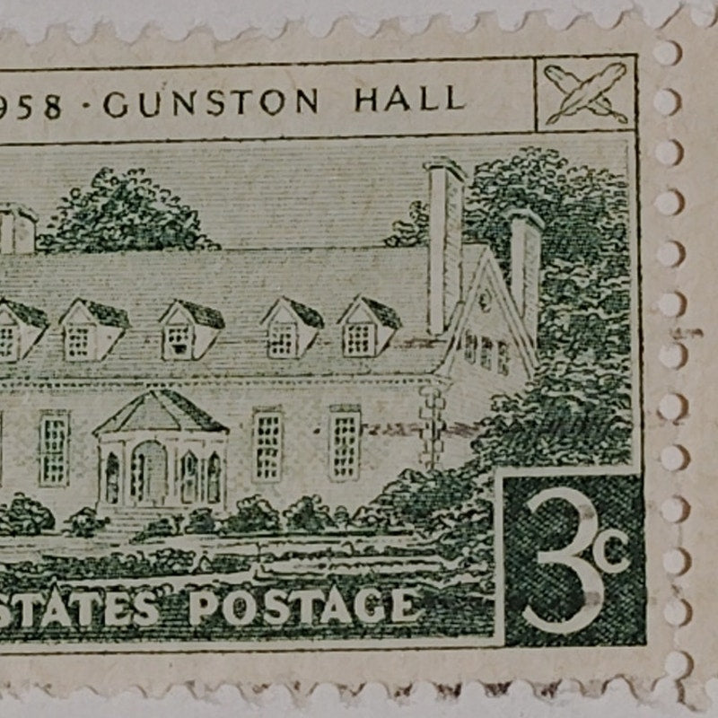 1958 Scott #1104 – 3¢ Gunston Hall / George Mason