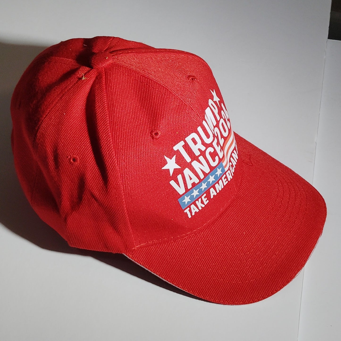 TRUMP ☆ VANCE 2024 ☆ Take American Back Cap, Red, Snapback, Trucker Hat