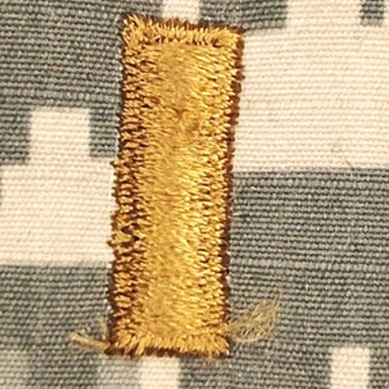 US Army 2LT O‑1 Rank Slip‑On Gold on ACU UCP Digital 2" × 1‑1/2"