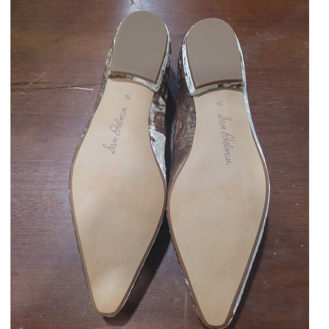 Sam Edelman Janina Ballet Flat, Prosecco Luster, Womens 7.5M Pointed Toe Slip-On