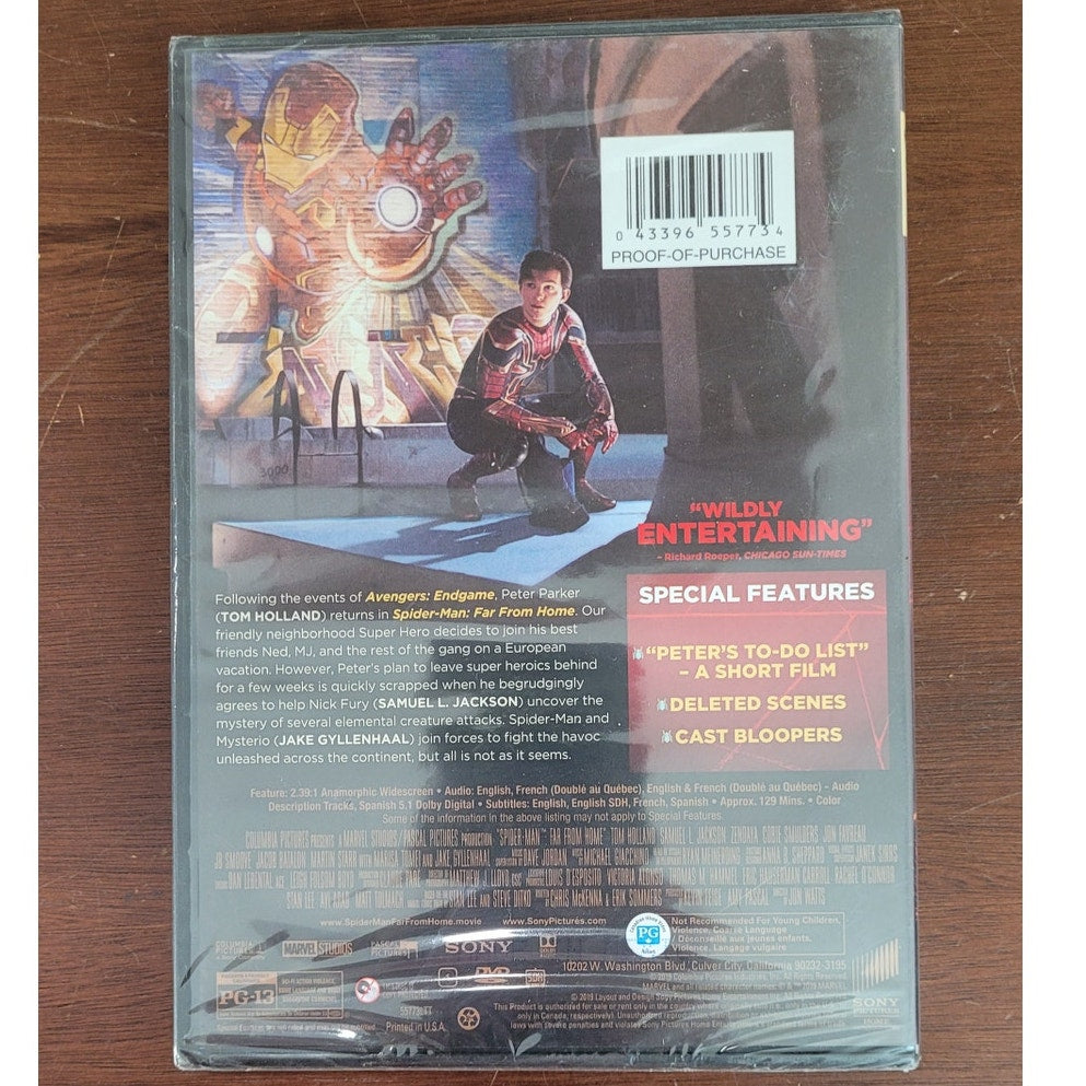 Spider-Man: Far From Home (DVD, 2019) Action Adventure Starring Tom Holland
