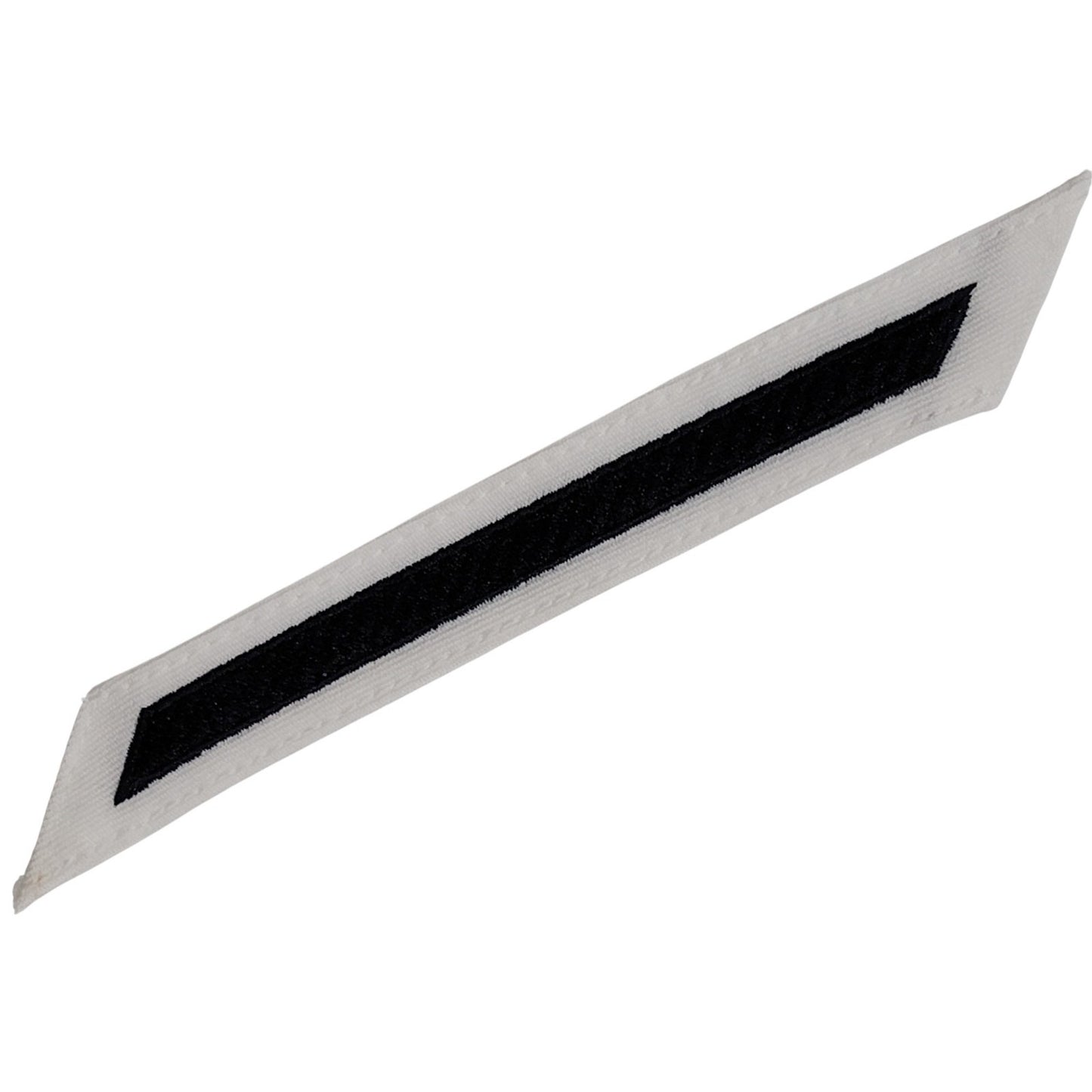 U.S. Navy Enlisted Male Hashmark – Blue Embroidery on White CNT Fabric, Single Chevron