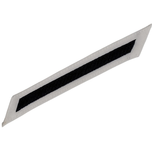 U.S. Navy Enlisted Male Hashmark – Blue Embroidery on White CNT Fabric, Single Chevron