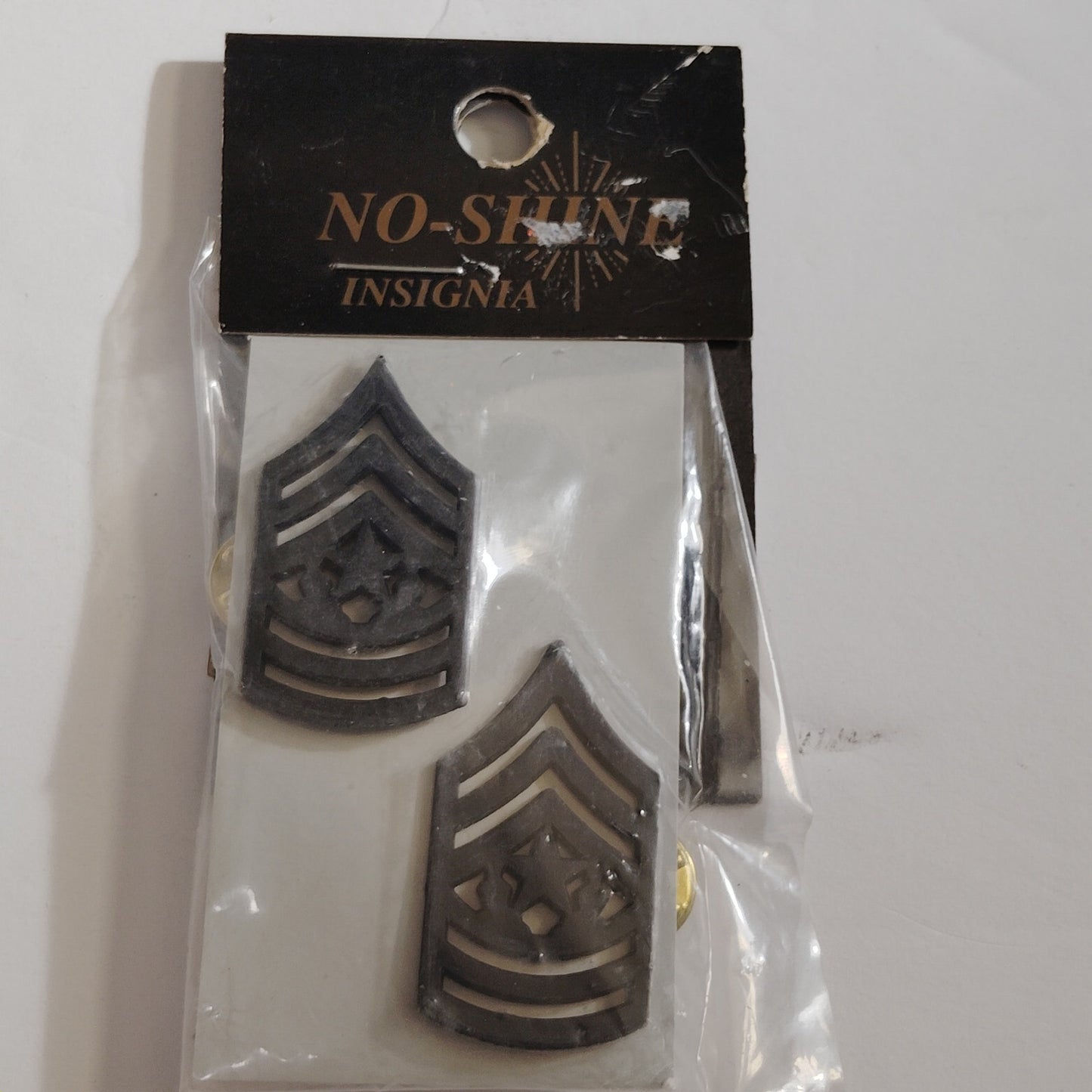 US Army CSM E‑9 Subdued Rank Insignia Novelty Hat, Lapel Pins Set 1‑3/8" × 3/4"