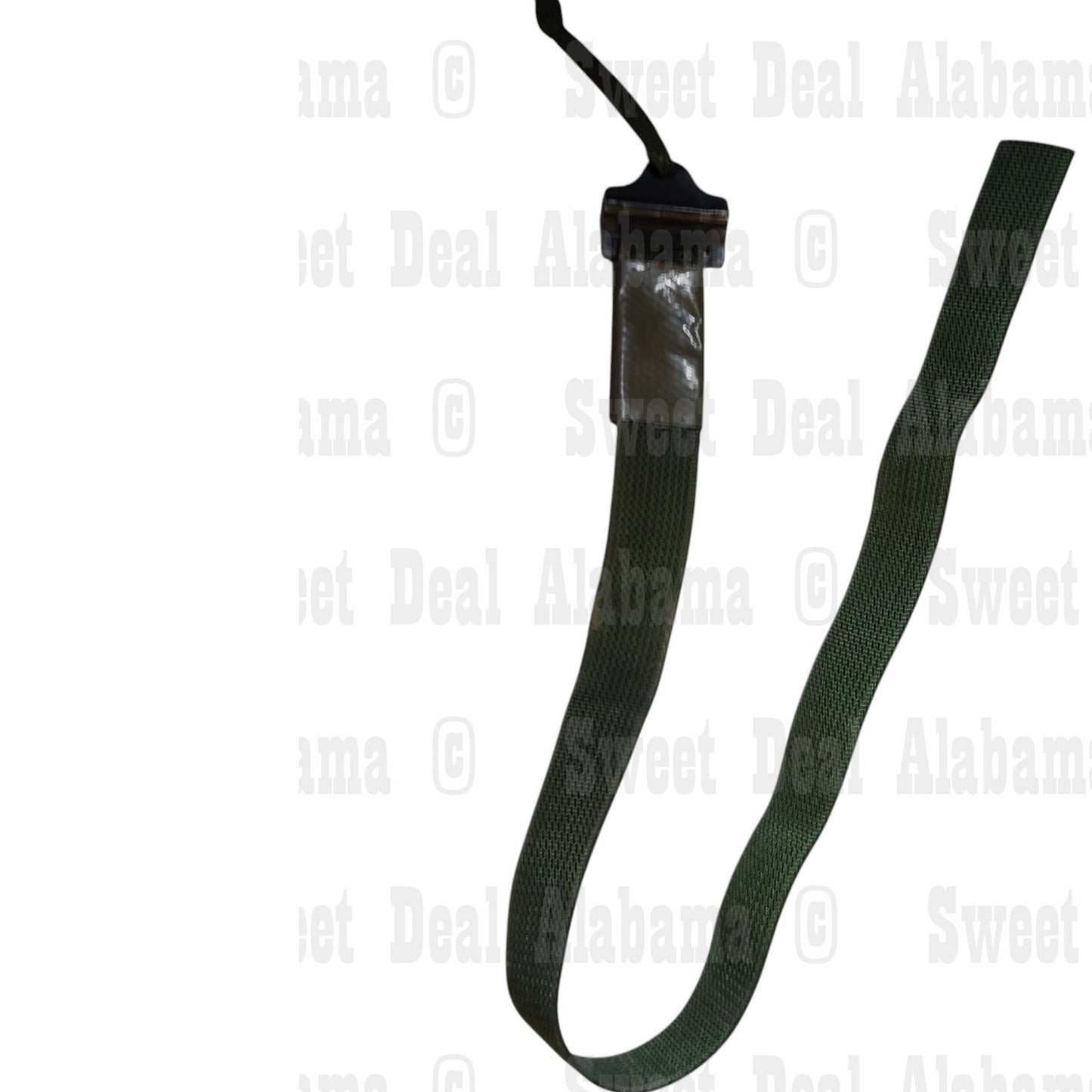 Military 23" Green Webbing Strap – 1" Wide, Metal Buckle, Utility Tie-Down