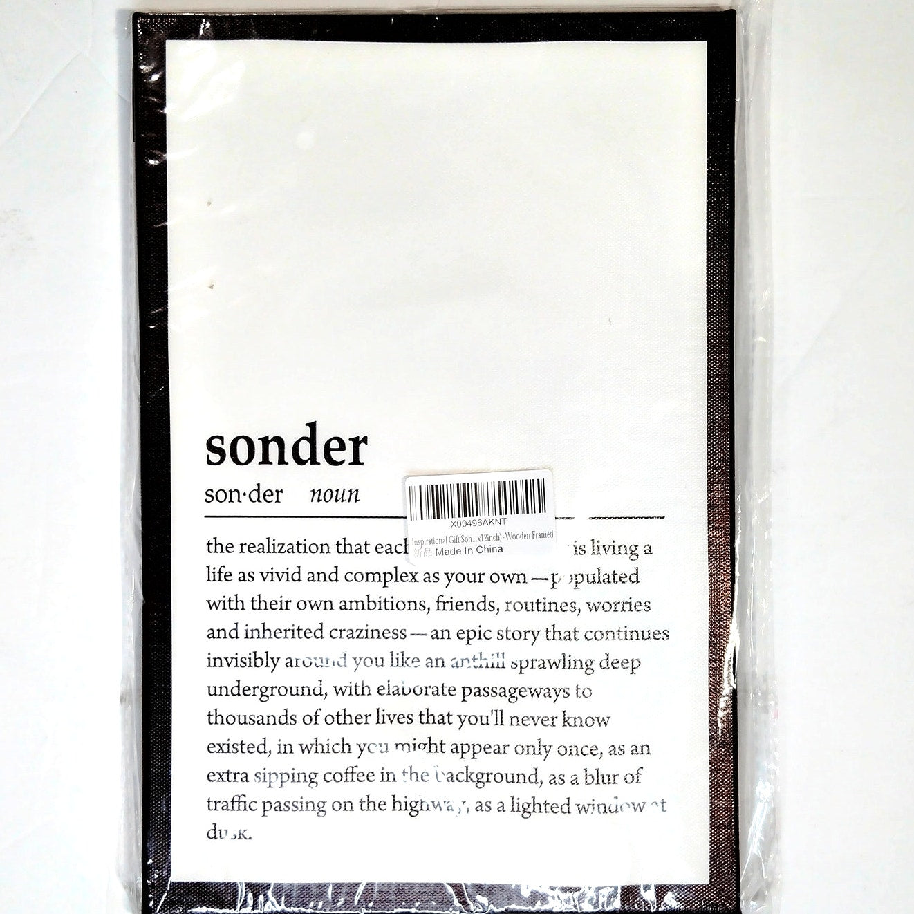 Framed Canvas Wall Art 8×12 Wood Frame Sonder Definition Minimalist Decor