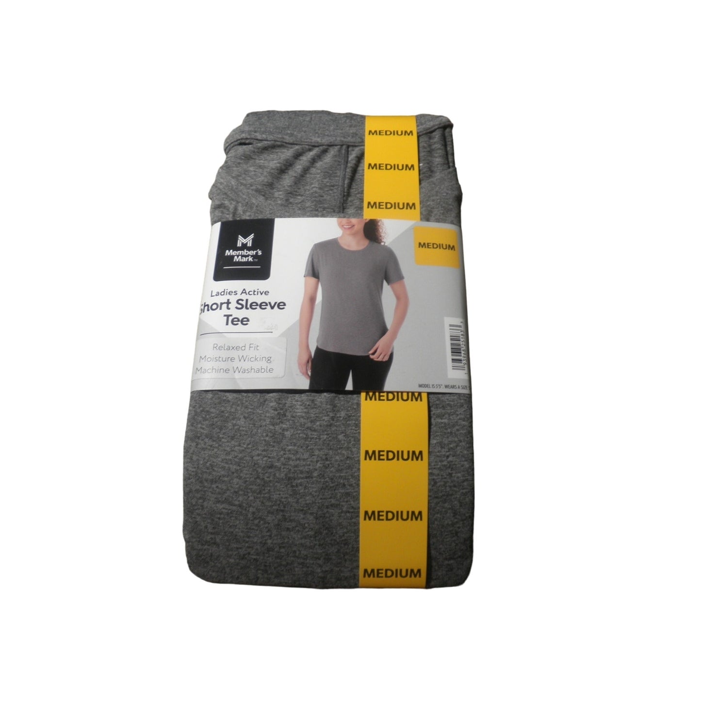 Member's Mark Medium Relaxed Moisture Wicking S/S Active Tee, Heather Gray