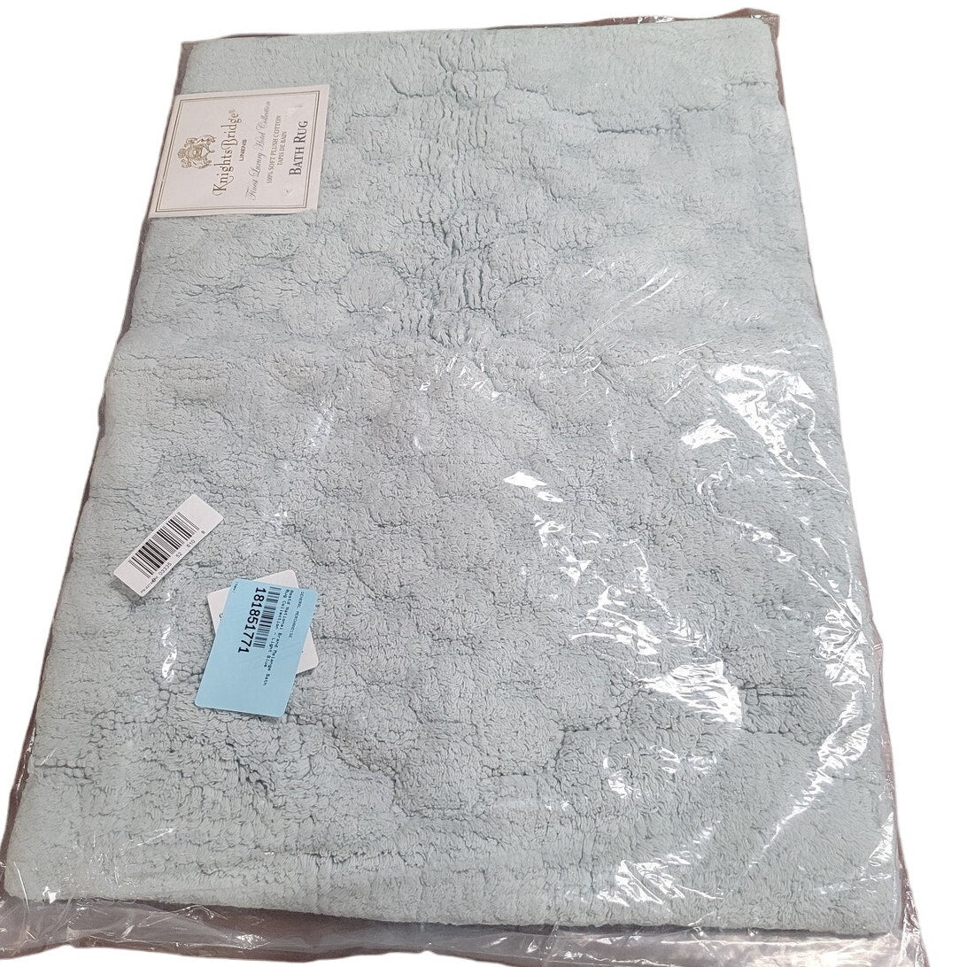 Knights Bridge Melange Bath Rug Collection, 17" x 24", Light Blue