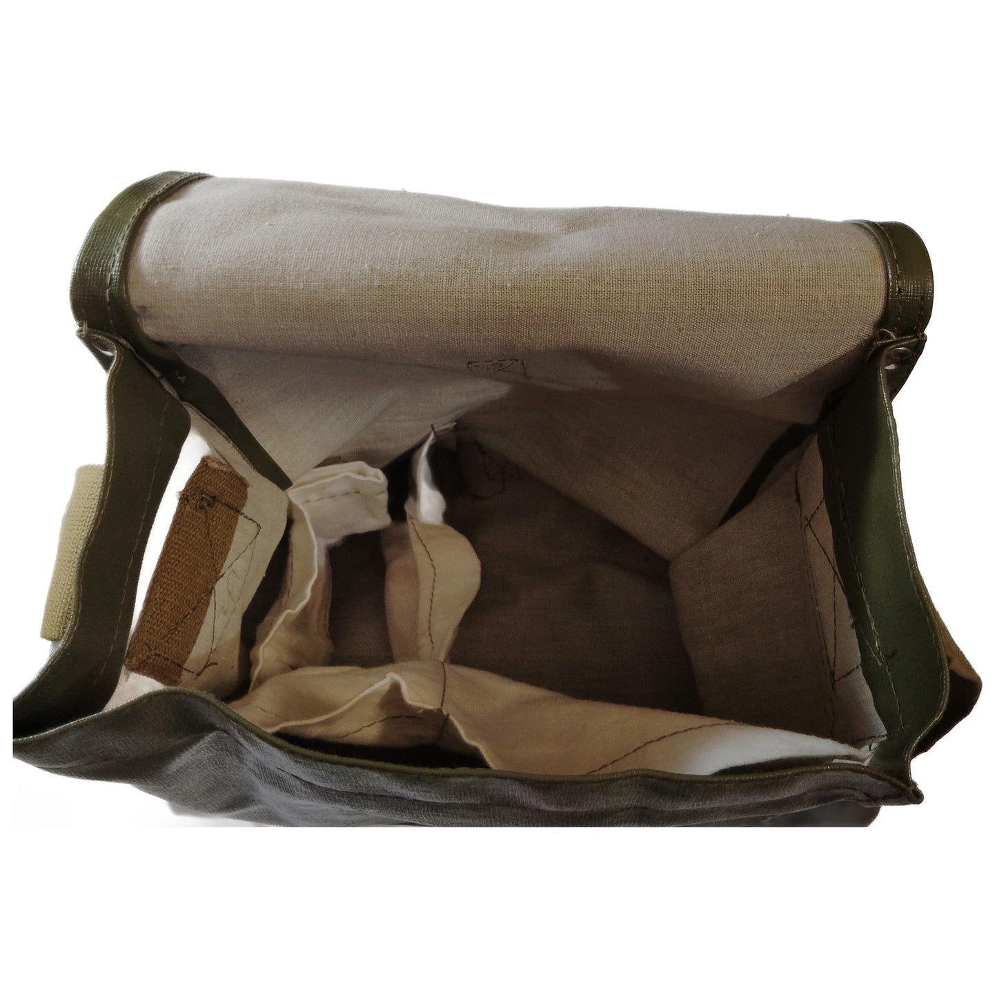 Vintage Hungarian/Romanian Military Carrier Bag – 9"x11"x4.5", Green