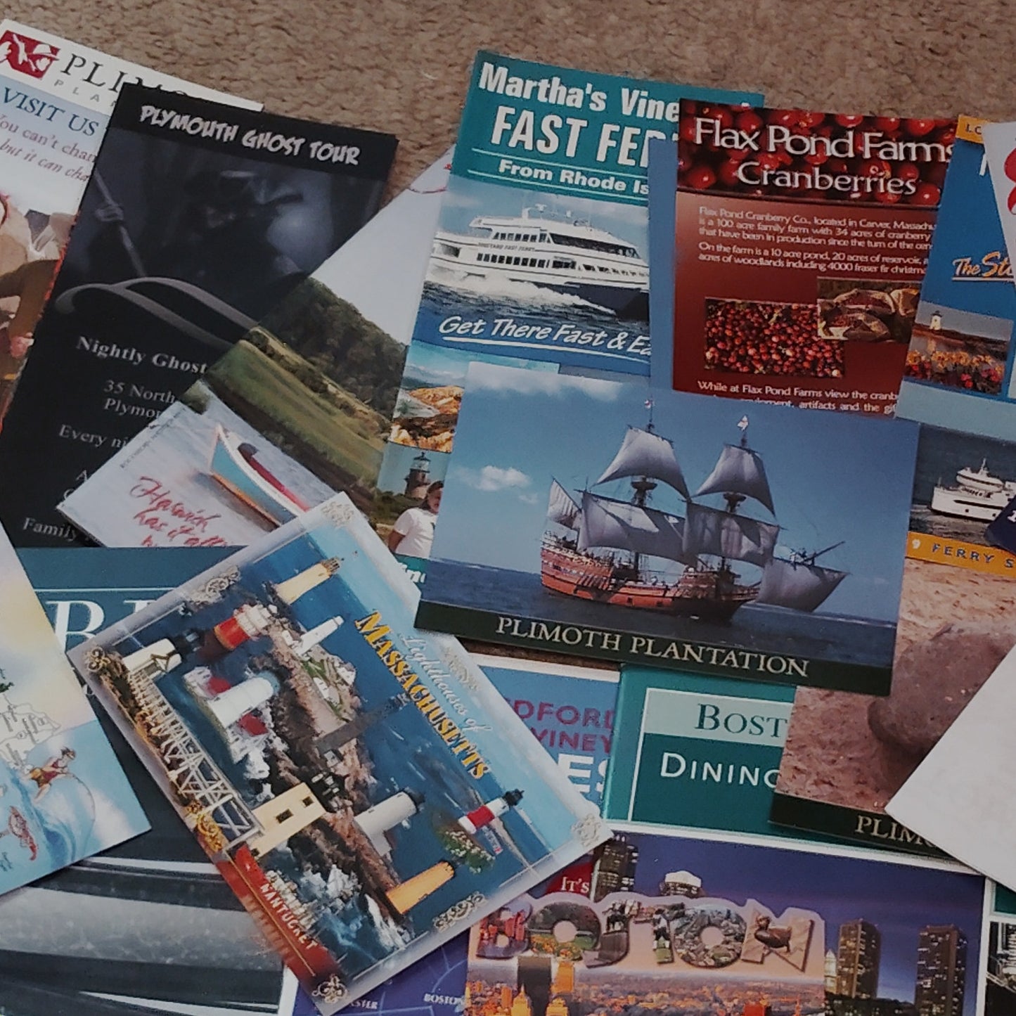Vintage Massachusetts Travel Ephemera Lot 2010 Cape Cod Martha’s Vineyard 2.5 Lb