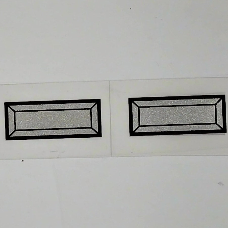 1st Lieutenant Rank Bar Window Decal – O-2 Silver Bar – 1" x 0.5" Vinyl – D62