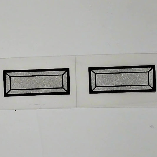 1st Lieutenant Rank Bar Window Decal – O-2 Silver Bar – 1" x 0.5" Vinyl – D62