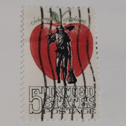 1966 Scott #1317 – 5¢ Johnny Appleseed / Prominent Americans Series – Canceled