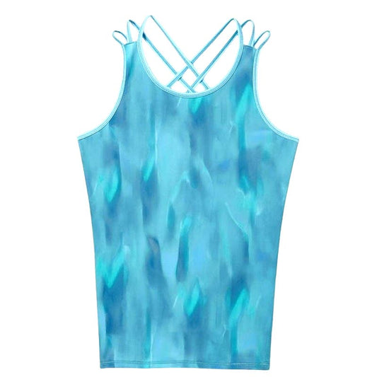 Girl' Racerback Tank Top - All in Motion, Size Small (6/6X) Soft Turquoise