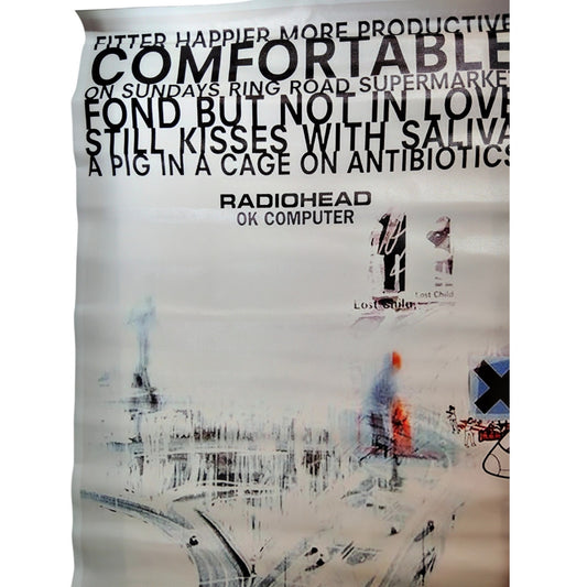 16x24" Radiohead “OK Computer” Canvas Print – Fitter Happier Rare Promo Artwork (Unframed)