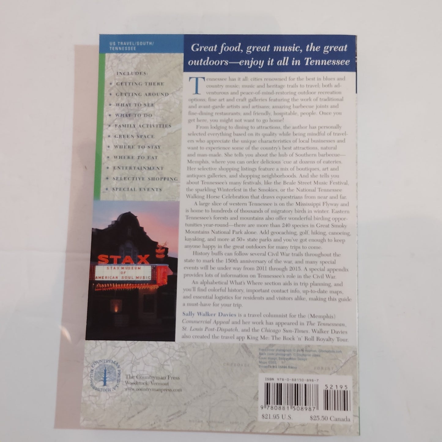 An Explorer's Guide Tennessee - Sally Walker Davies 1st Edition Paperback