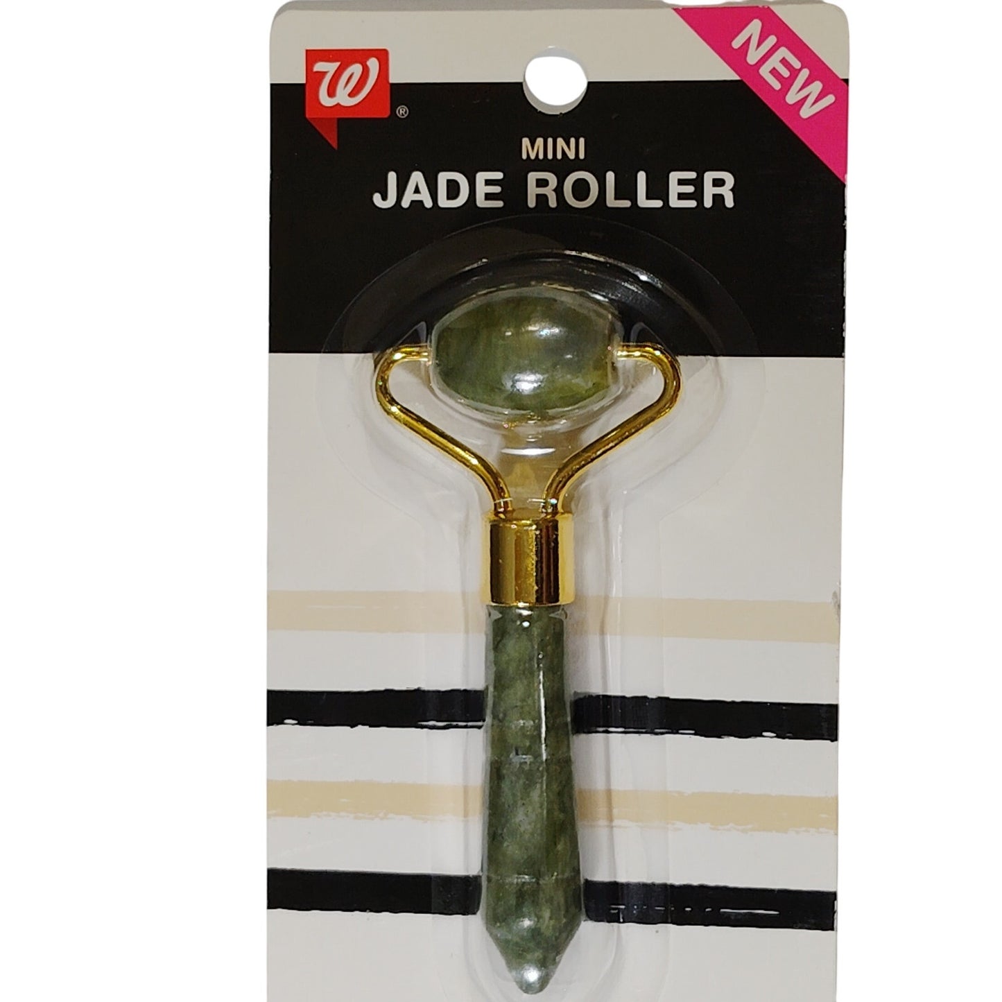 Mini Facial Massage Gua Sha Roller – Green Marbled Jade – Skincare Tool