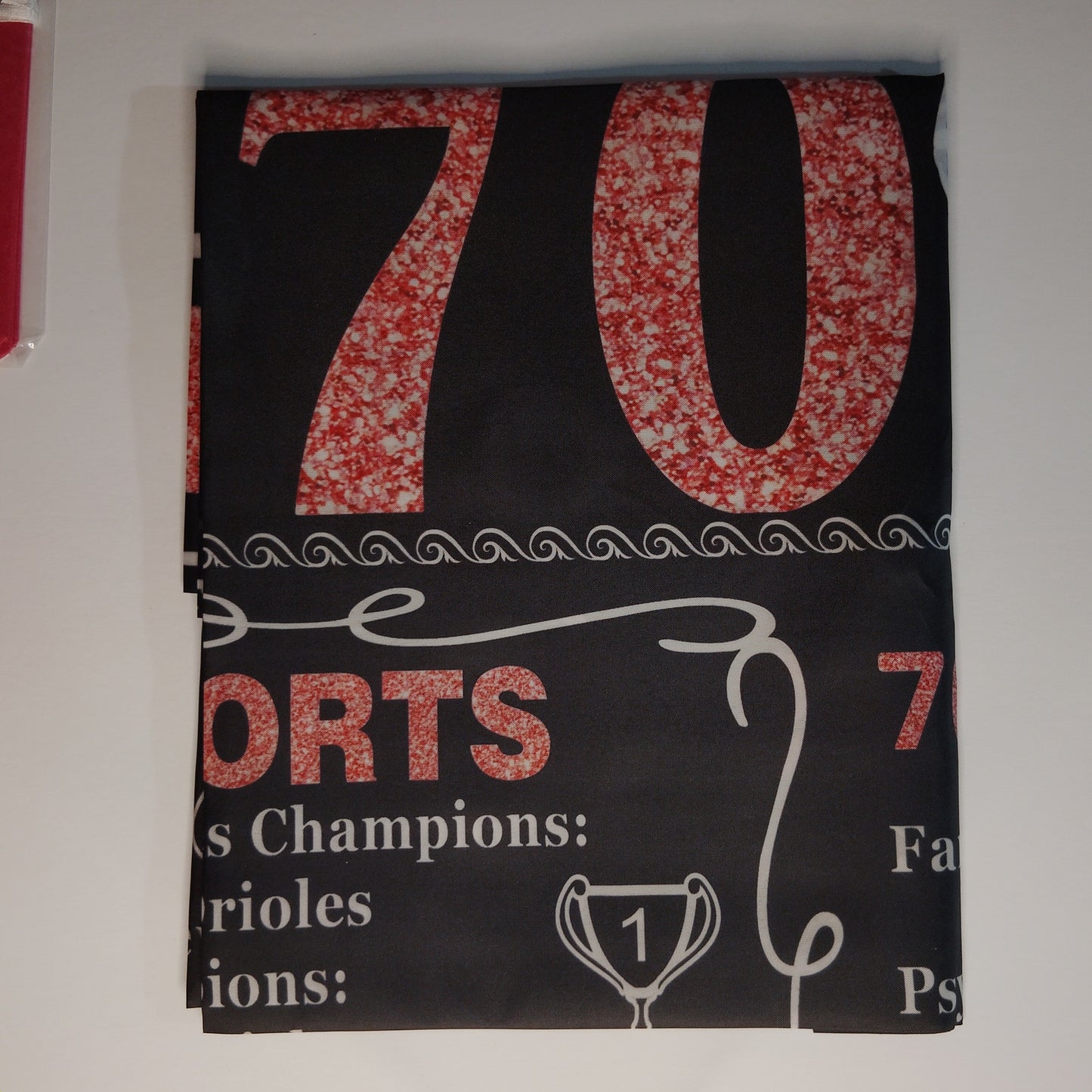 1970 Back‑In‑1970 Year of Remembrance Banner w/ 6 Foil Twists & 6 PomPoms – NIP
