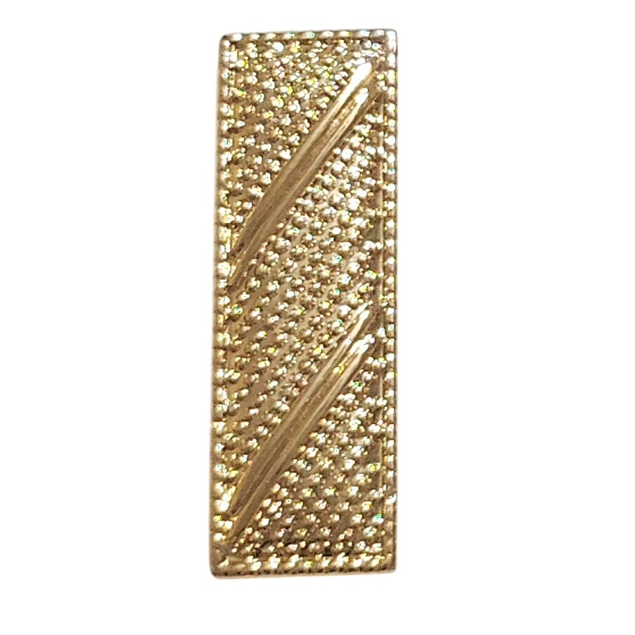 HWC Gold‑Tone Lieutenant Rank Bars – Corrugated – 1‑1/8" × 3/8" Pin Set