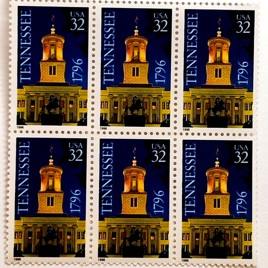 1996 Tennessee Statehood Block of 6 MNH – Scott 3067 State Capitol