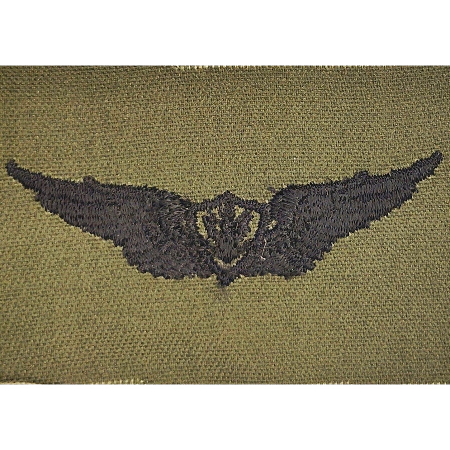 US Army Aviation Crew Member Badge Subdued ODG 2‑1/4" × 3‑7/8" Raw‑Edge