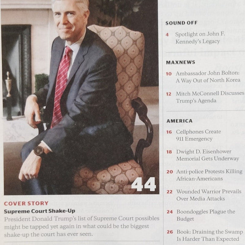 Newsmax Magazine June 2017 Supreme Court Shake-Up Trump Back Issue