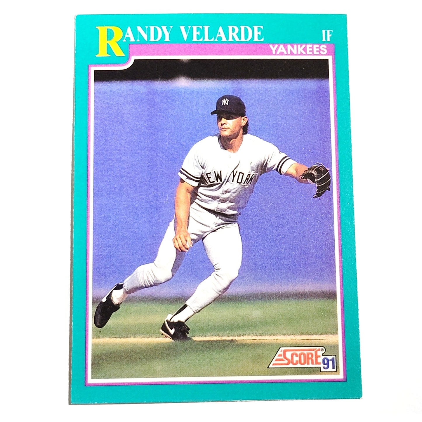 1991 Score Randy Velarde #134 New York Yankees Second Baseman MLB Baseball Card