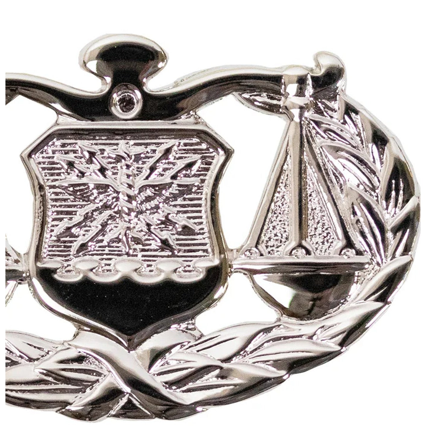 U.S. Air Force JAG Corps Novelty Hat Lapel Pin Silver Tone 1‑1/8" × 3/4"