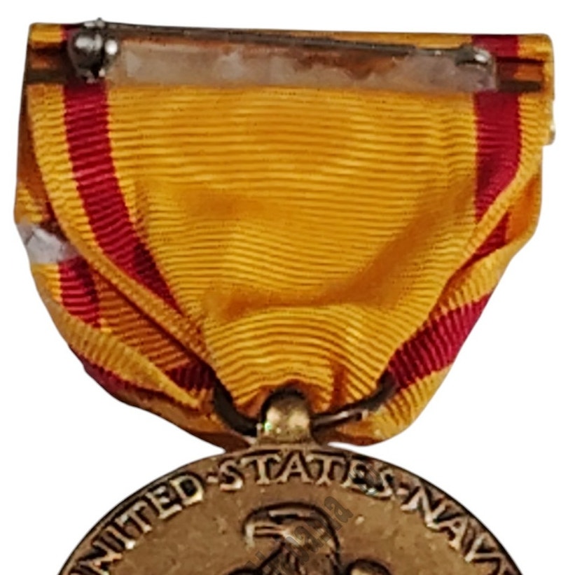 U.S. Navy China Service Medal w/ Pinback, 1-1/4"D Medal x 2-7/8"H Overall