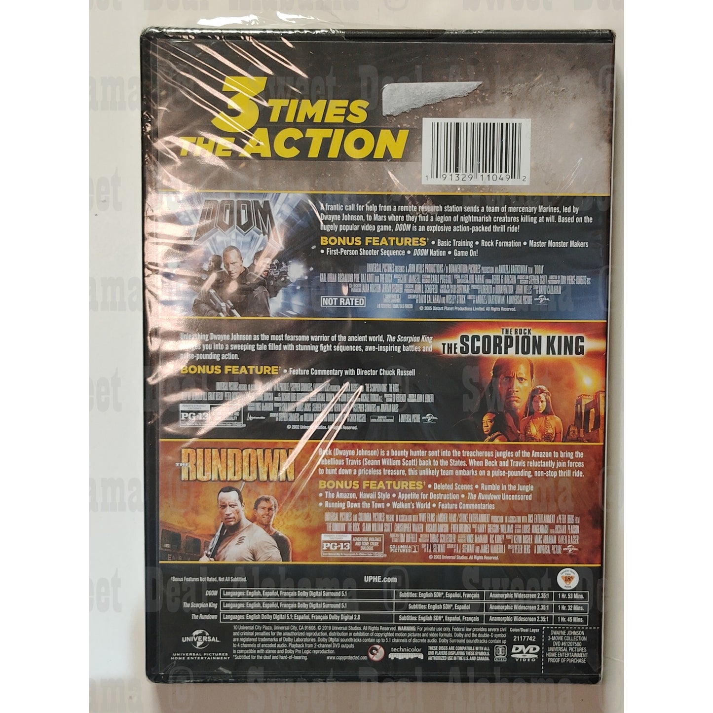 Dwayne Johnson Triple Feature Collection – Doom, The Scorpion King, The Rundown