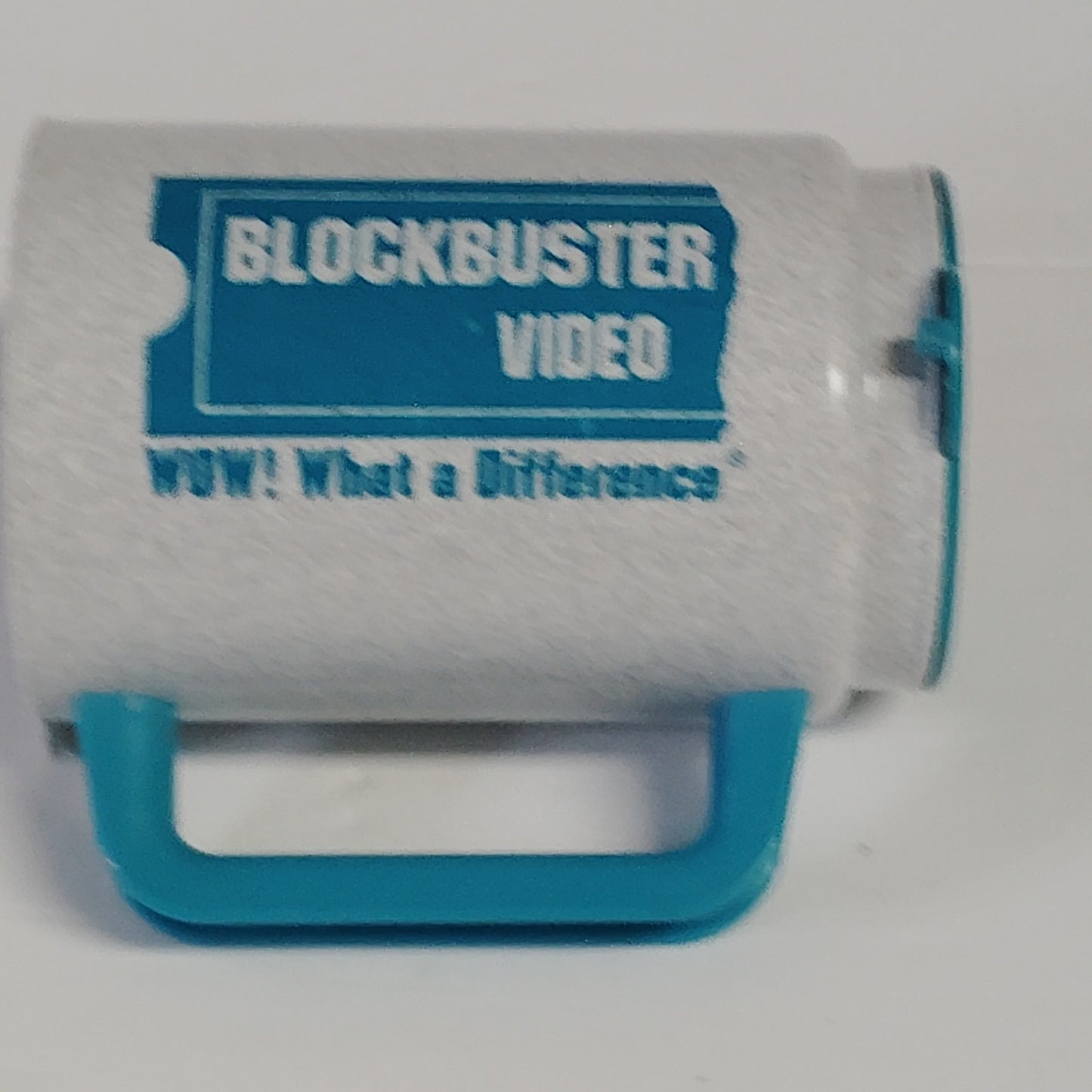 VTG Blockbuster Video WOW What a Difference Travel Mug 1990s Whirley