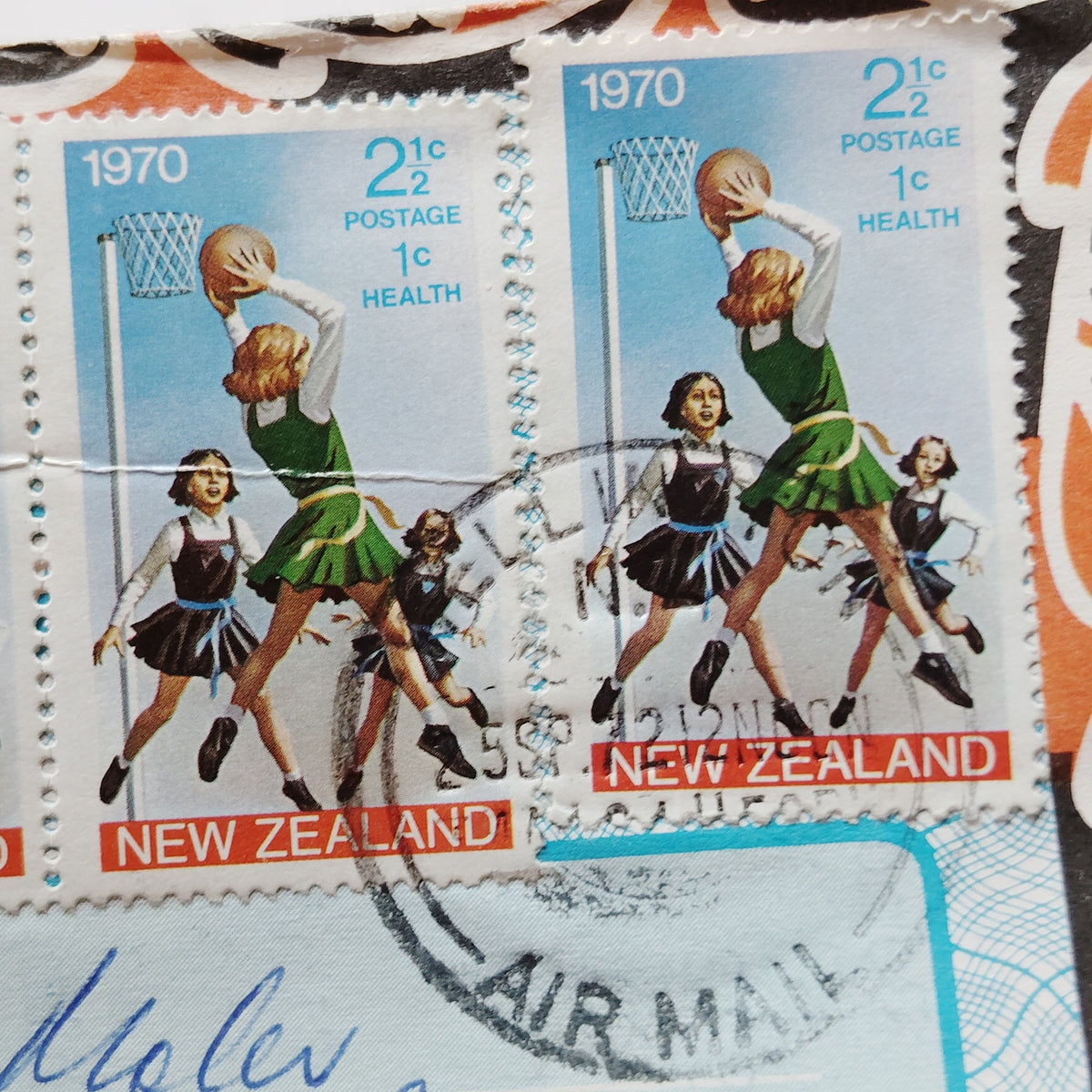 1972 New Zealand Aerogramme Health Stamps Whangarei Cover Letter to Alabama