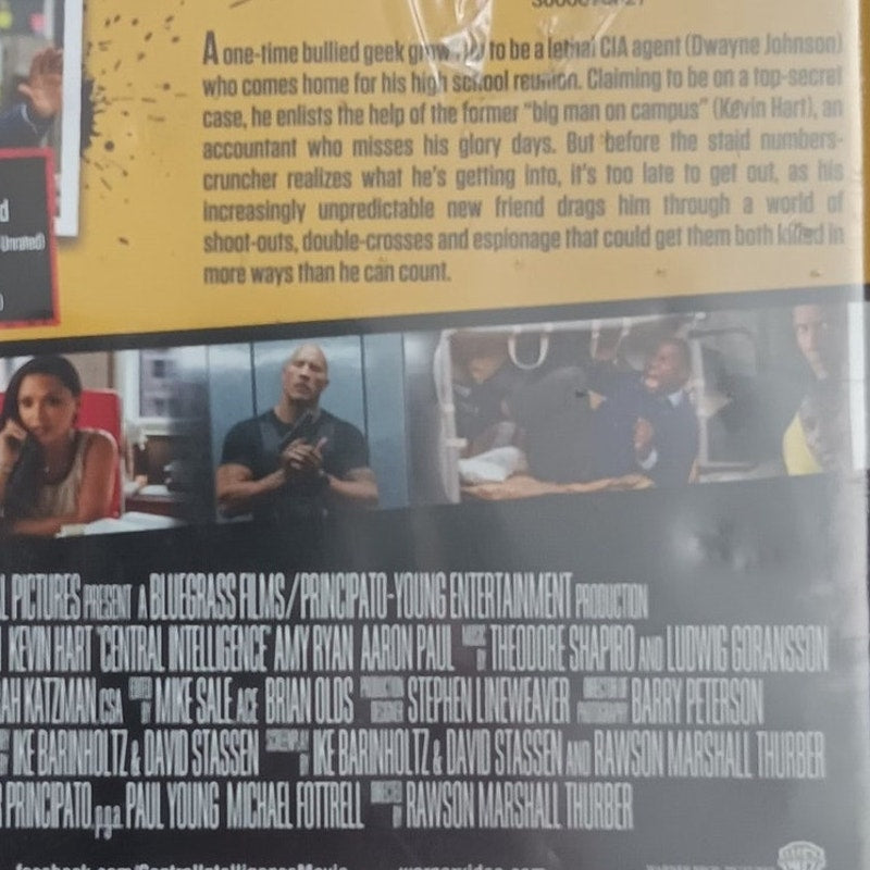 Central Intelligence - Blu-ray, 2016 Action Comedy, Dwayne Johnson, Kevin Hart