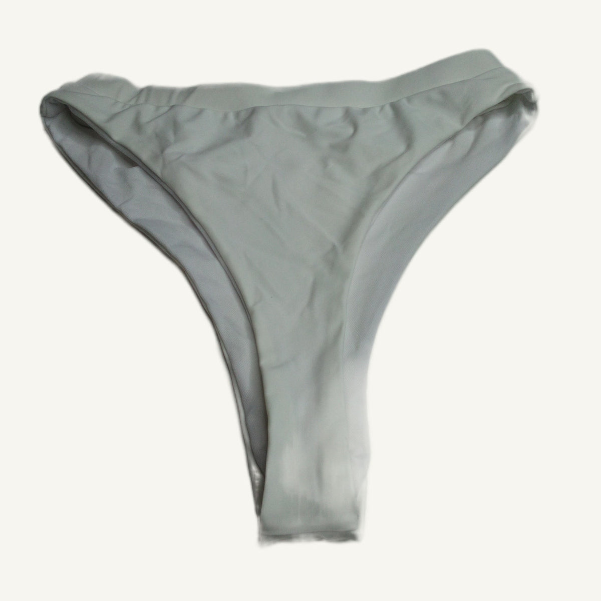 White High Cut Bikini Bottoms - Women's L Swimwear - New with Tags