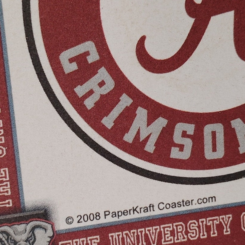 Alabama Trivet & Coaster Set - 1 Handcrafted 4-1/8" SQ. Trivet + 2 PaperKraft 4" SQ. Coasters
