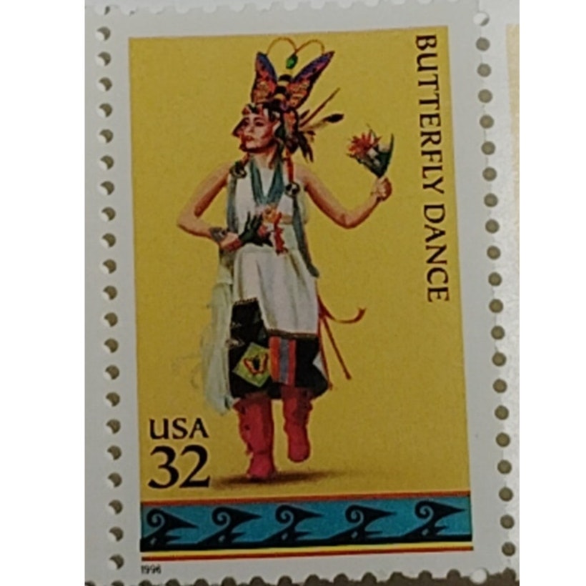 Block of 5 – 1996 USA American Indian Dances Comm. Strip MNH – Scott 3072–3076
