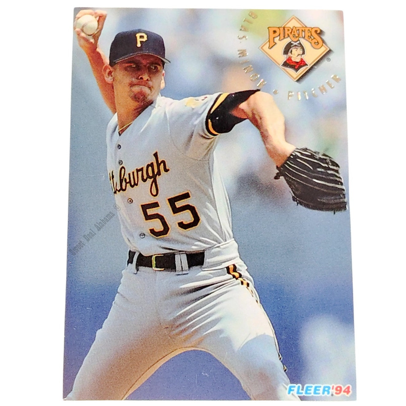 Blas Minor, Pittsburgh Pirates, #615, 1994 Fleer Baseball Collector's Card