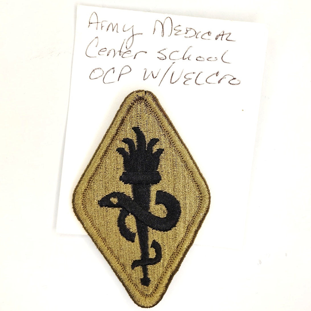US Army Medical Dept Center & School OCP Patch 3‑1/8" × 2" Hook Back