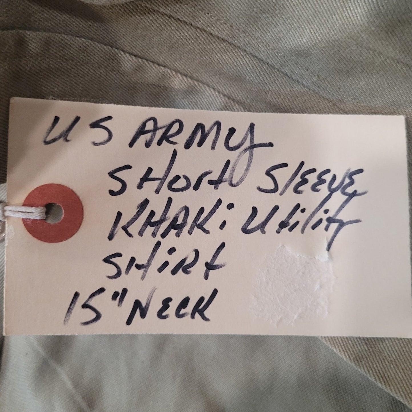 Vintage 1964 U.S. Military Khaki Cotton S/S Shirt – DSA-1-4418-64-C, 15x30