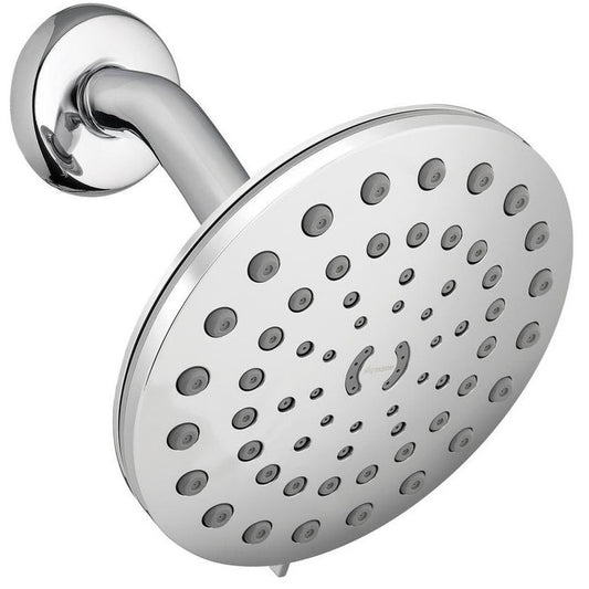 8-Spray Patterns with 1.8 GPM 7 in. Wall Mount Rain Fixed Shower Head in Chrome