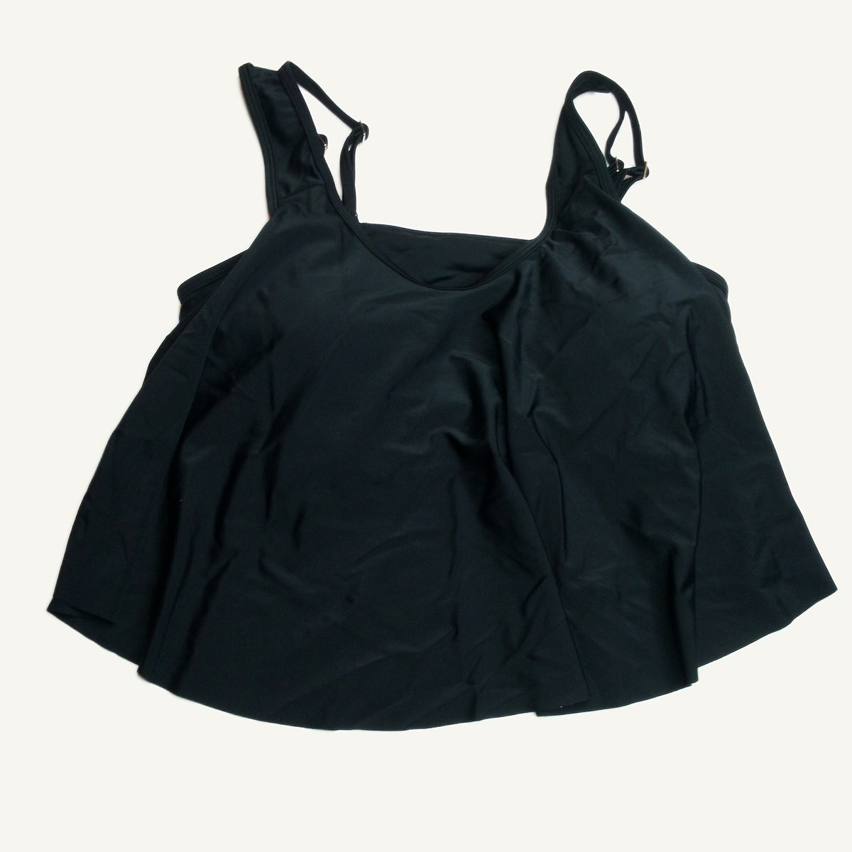 Black Tankini Swim Top - Adjustable Straps - New with Tags Swimwear