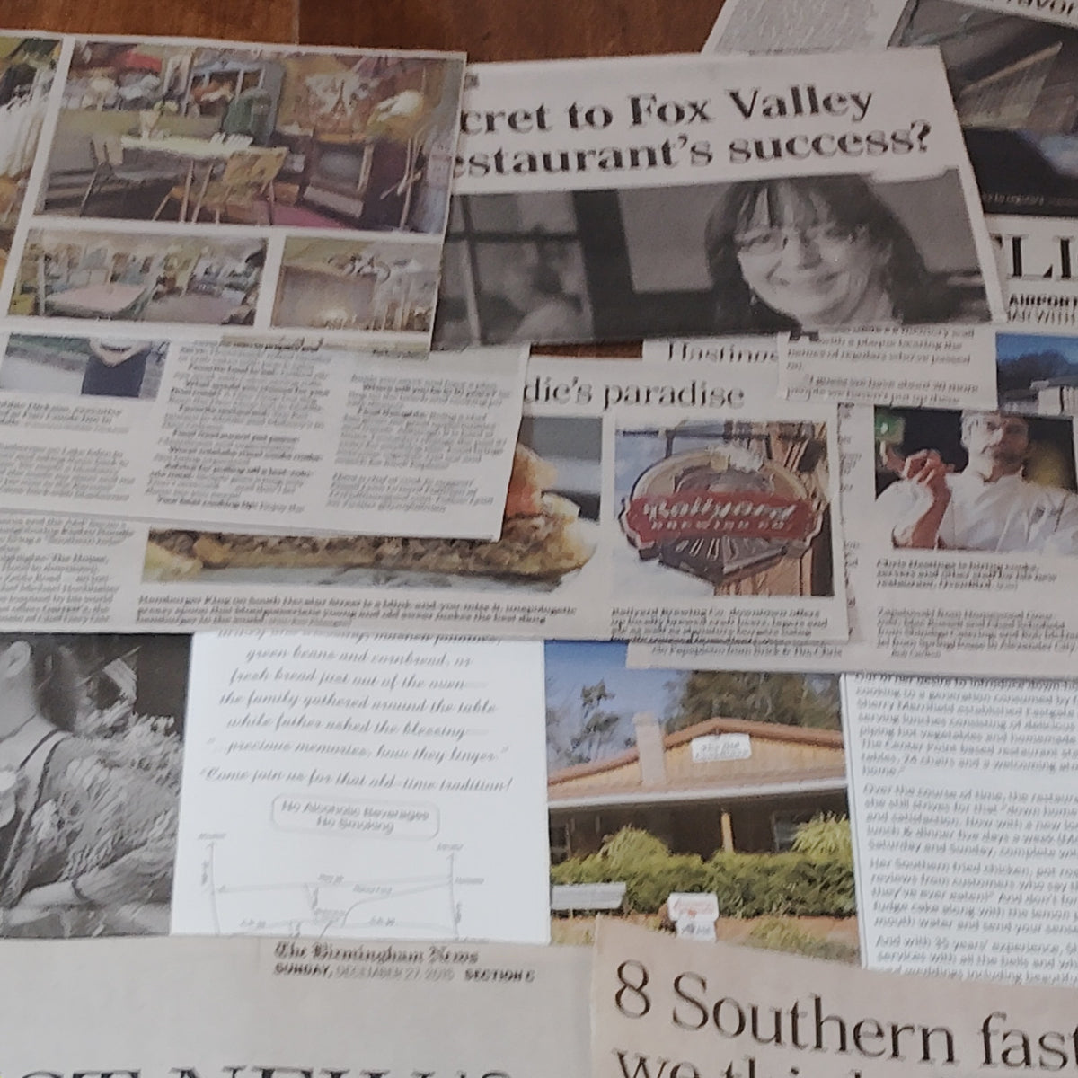 2015 Alabama Restaurant Newspaper Clippings Ephemera Collection - Local Dining